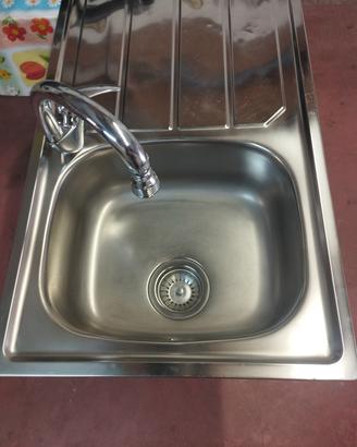 lavandino una vasca in acciaio inox   