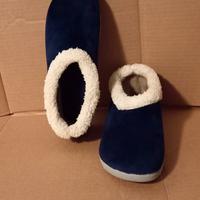 pantofole velluto blu