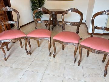 Sedie antiche, in stile Luigi Filippo