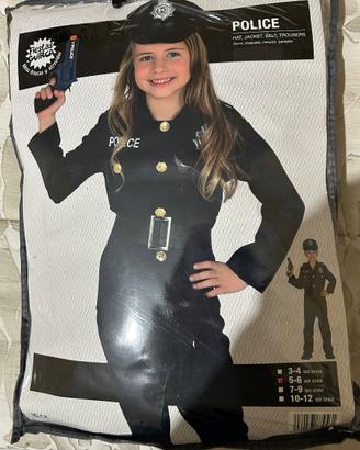 Abito di carnevale polizia unisex bambini