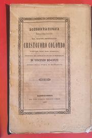 Antico Libro Storia di Cristoforo Colombo 1847