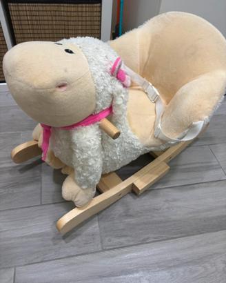 Pecora dondolo in legno