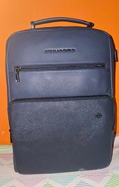 Zaino Piquadro blu vera pelle