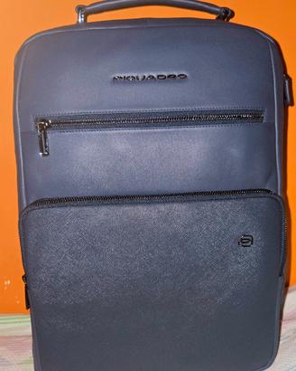 Zaino Piquadro blu vera pelle