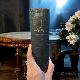 Antica Bibbia luterana 1904 caratteri gotici