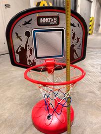 Canestro basket bimbi da terra o da parete