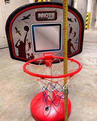 Canestro basket bimbi da terra o da parete