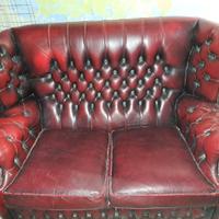 Divano Chesterfield 2 Posti Originale in Pelle