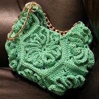 Borsa uncinetto estiva colore verde
