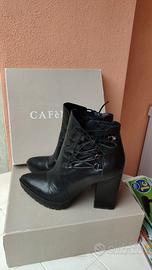 Tronchetti cafè noir, n.39 neri, vera pelle, tacco