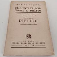 Libro Elementi di Economia e Diritto Volume Primo