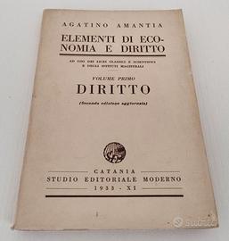Libro Elementi di Economia e Diritto Volume Primo