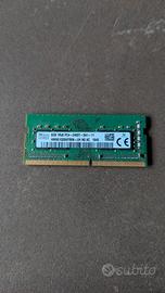 Banco RAM per Notebook DDR4 SODIMM 8GB PC4-2400T