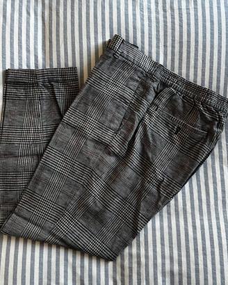 Pantaloni H&M grigio quadri marrone grigio