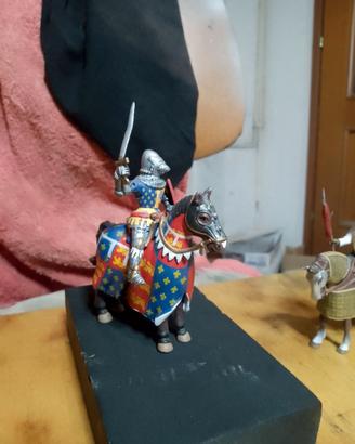 Cavalieri in piombo dipinti a mano