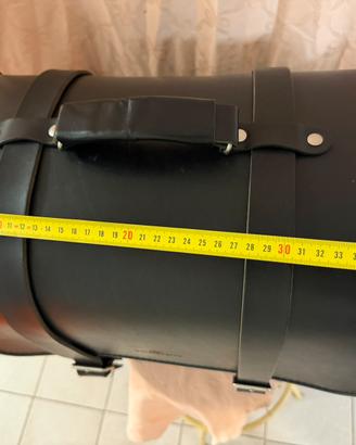 Borsa in cuoi nera x moto