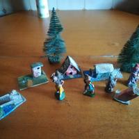 lotto statuine e casette presepe