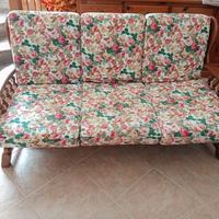Divano rustico 3 posti legno di pino