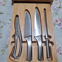 Set coltelli tranciapolli e affila lame