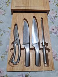 Set coltelli tranciapolli e affila lame
