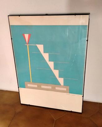 serigrafia di Andrea Branzi “Progetto di libreria”