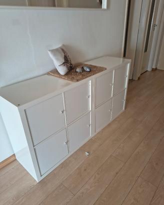 kallax lucido bianco con sportelli 