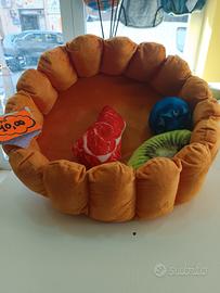 cuccetta morbida a forma di crostata 