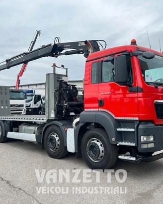 MAN TGS 35.360 4 ASSI CARRELLONE/PIANALE GRU HIAB 