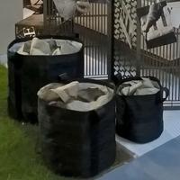Ceste Porta Legna fatte con cinture sicurezza auto