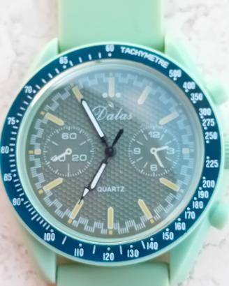 OROLOGIO AL QUARZO VERDE ACQUA NEW