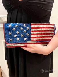 Pochette ricamata in paillettes USA - Accessorize