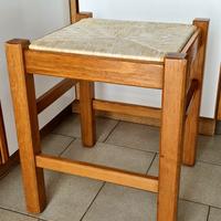 Coppia di sgabelli impagliati 