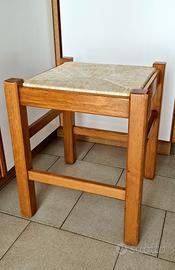 Coppia di sgabelli impagliati 