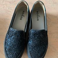 ScarpeHogan sneaker midi donna glitter slip-on 37