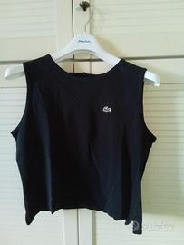 CANOTTA LACOSTE DONNA PURO COTONE VERO VINTAGE