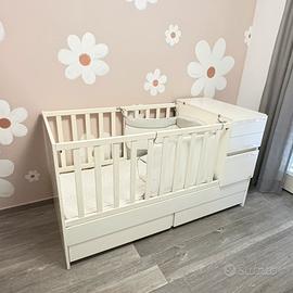 Letto per bambino con fasciatoio