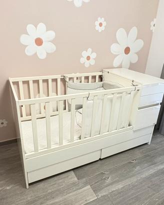 Letto per bambino con fasciatoio