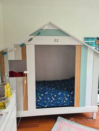 Letto singolo "Casetta" Maison Du Monde/Scrivania