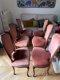 6 SEDIE D’EPOCA FINE ‘800 - ORIGINALI, INTAGLIATE,