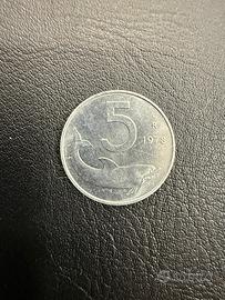 N.31 monete 5 lire delfino del 1978