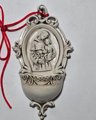 Acquasantiera in ceramica Sant'Antonio con Bambino