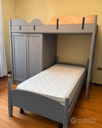 Struttura doppio letto e armadio