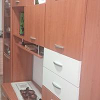 parete attrezzata, e vetrina