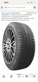 Pneumatici quattro stagioni nuove 195/65 R15 91 V