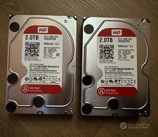2 Hard Disk 3.5" WD Red 2TB SATA WD20EFRX NAS PC