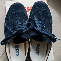 Scarpe blu cerimonia bambino 34 Asso
