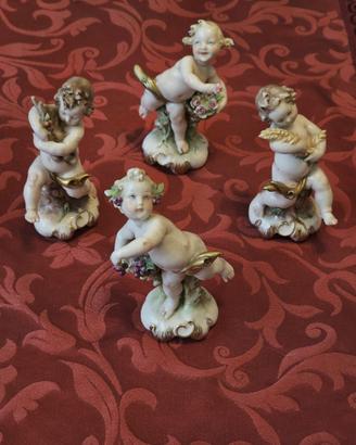 Giuseppe Cappè 4 stagioni porcellana Capodimonte