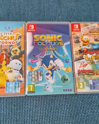 lotto giochi Nintendo switch Picachu SonicGarfield