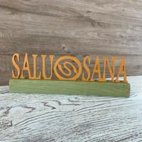 Targhetta in legno personalizzata con logo o testo