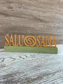 Targhetta in legno personalizzata con logo o testo